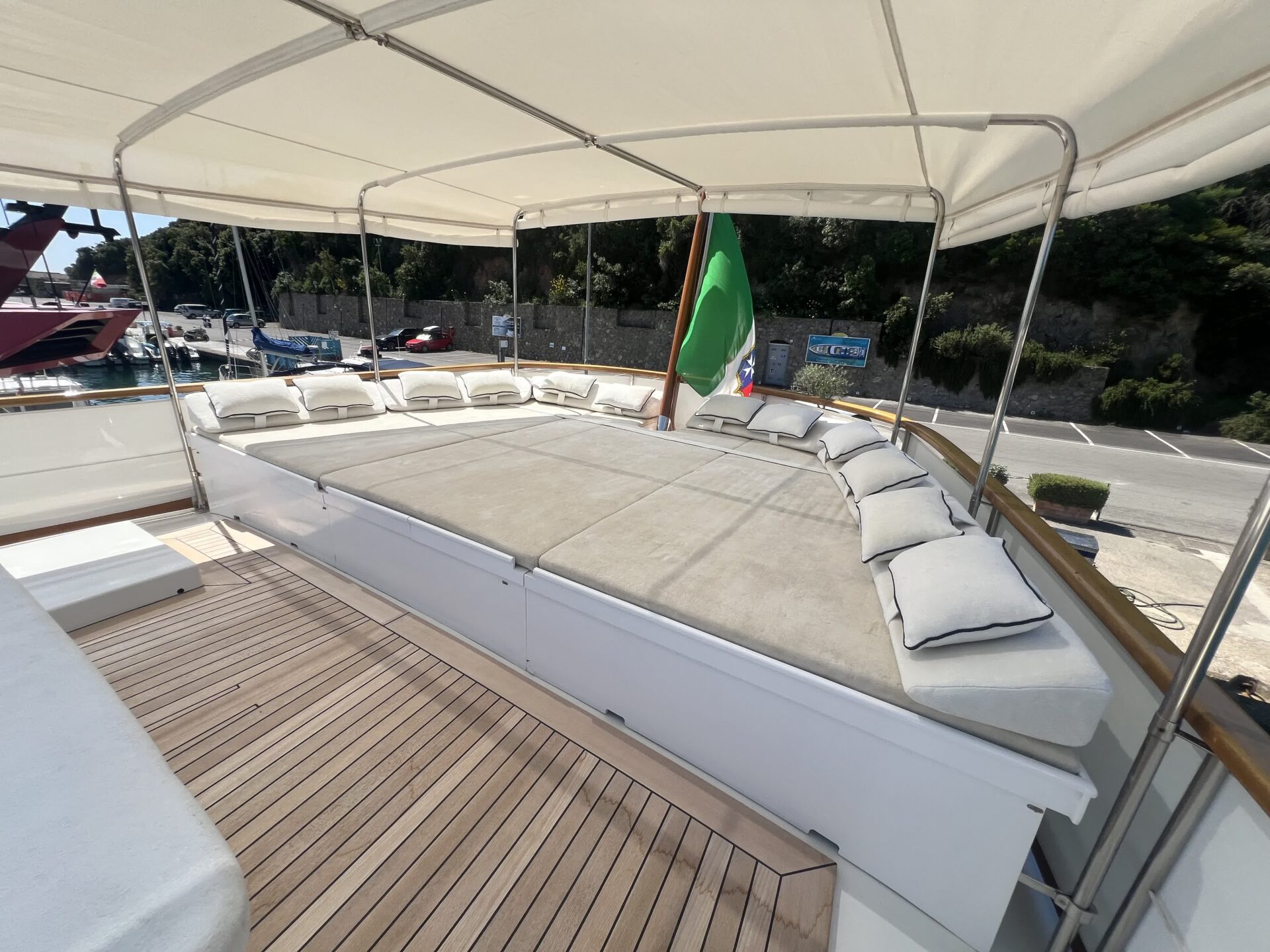 Sun deck - classic motor yacht for charter