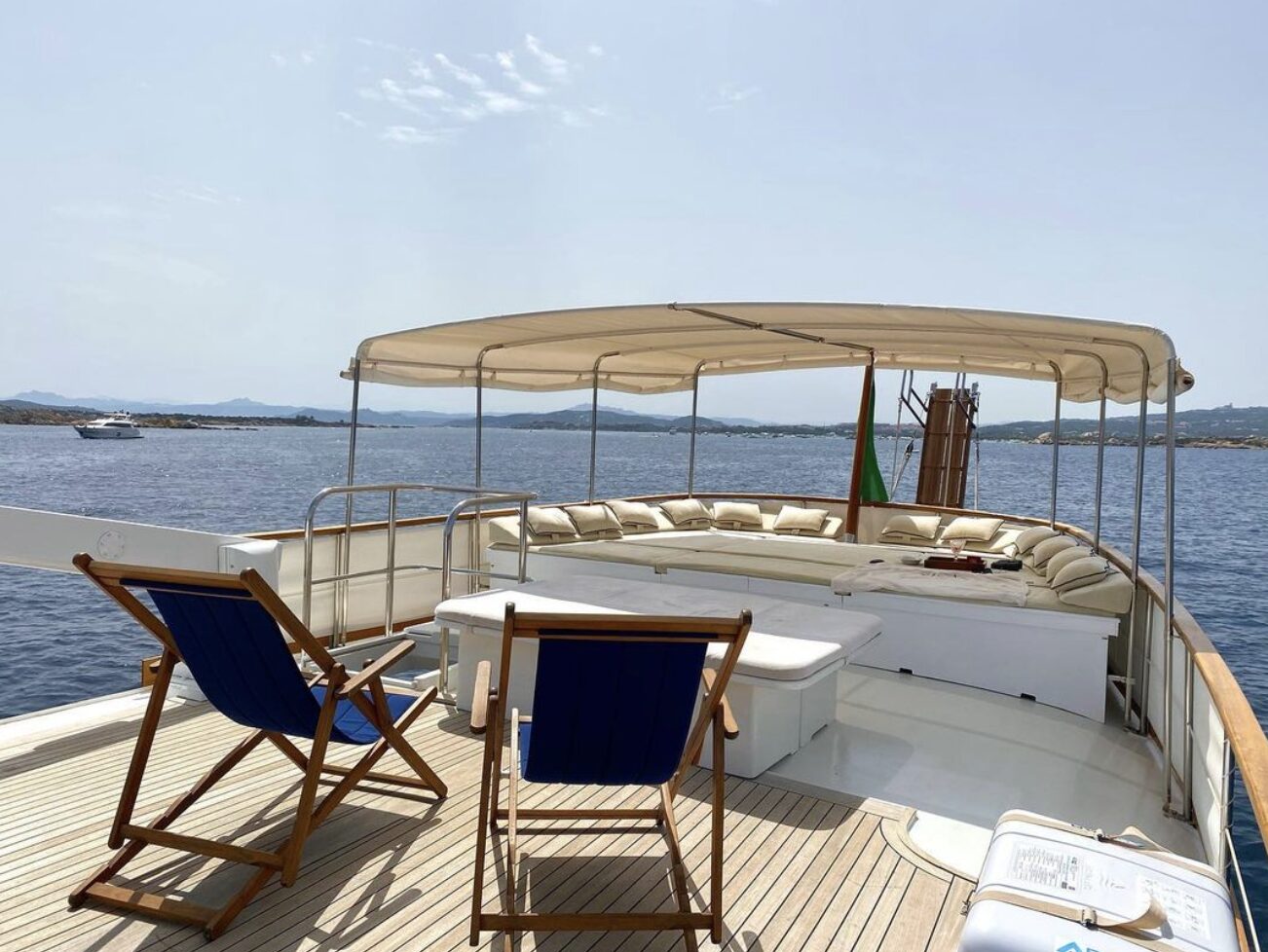 Sun deck - classic motor yacht for charter