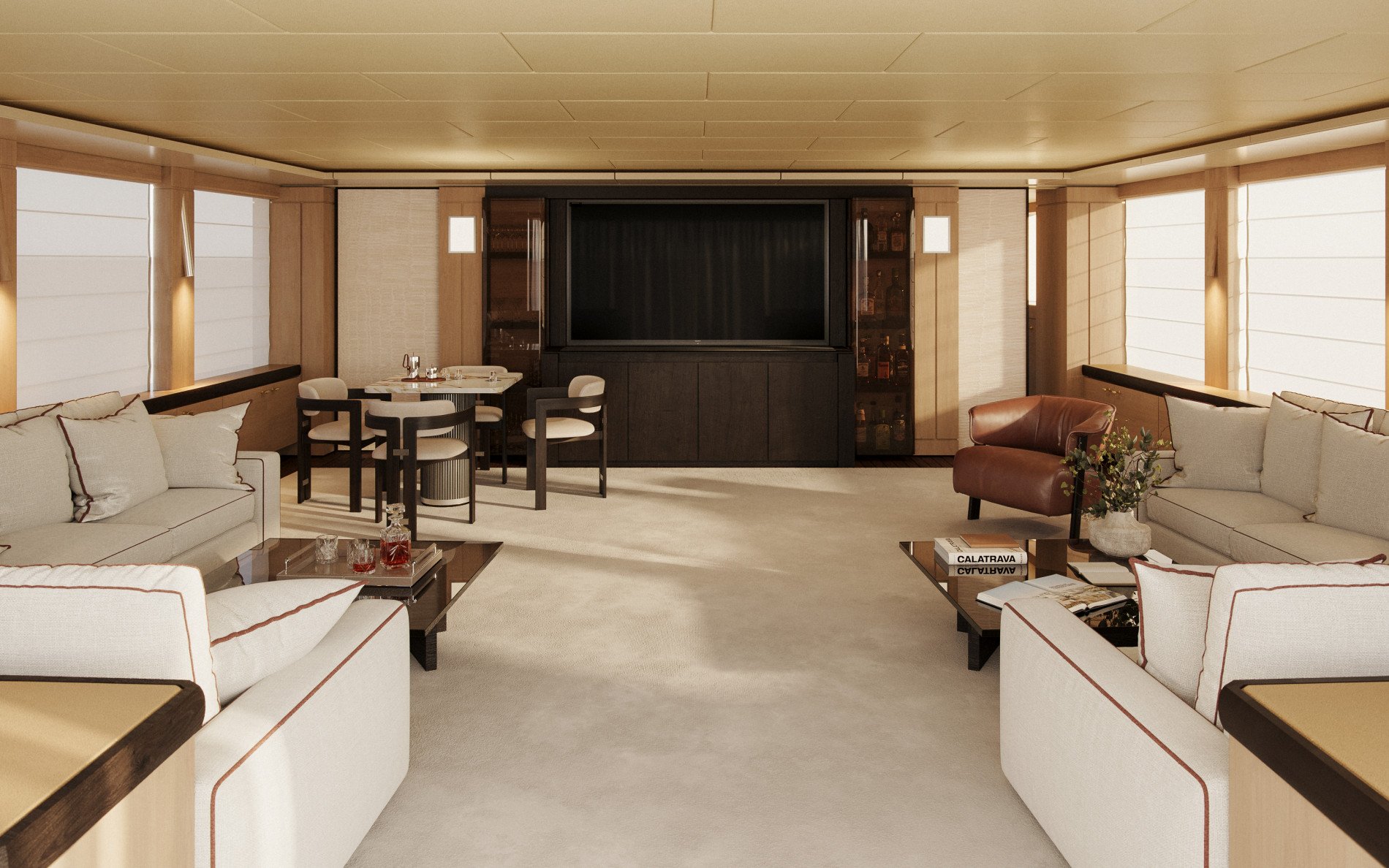 Penelope yacht for charter - deck salon