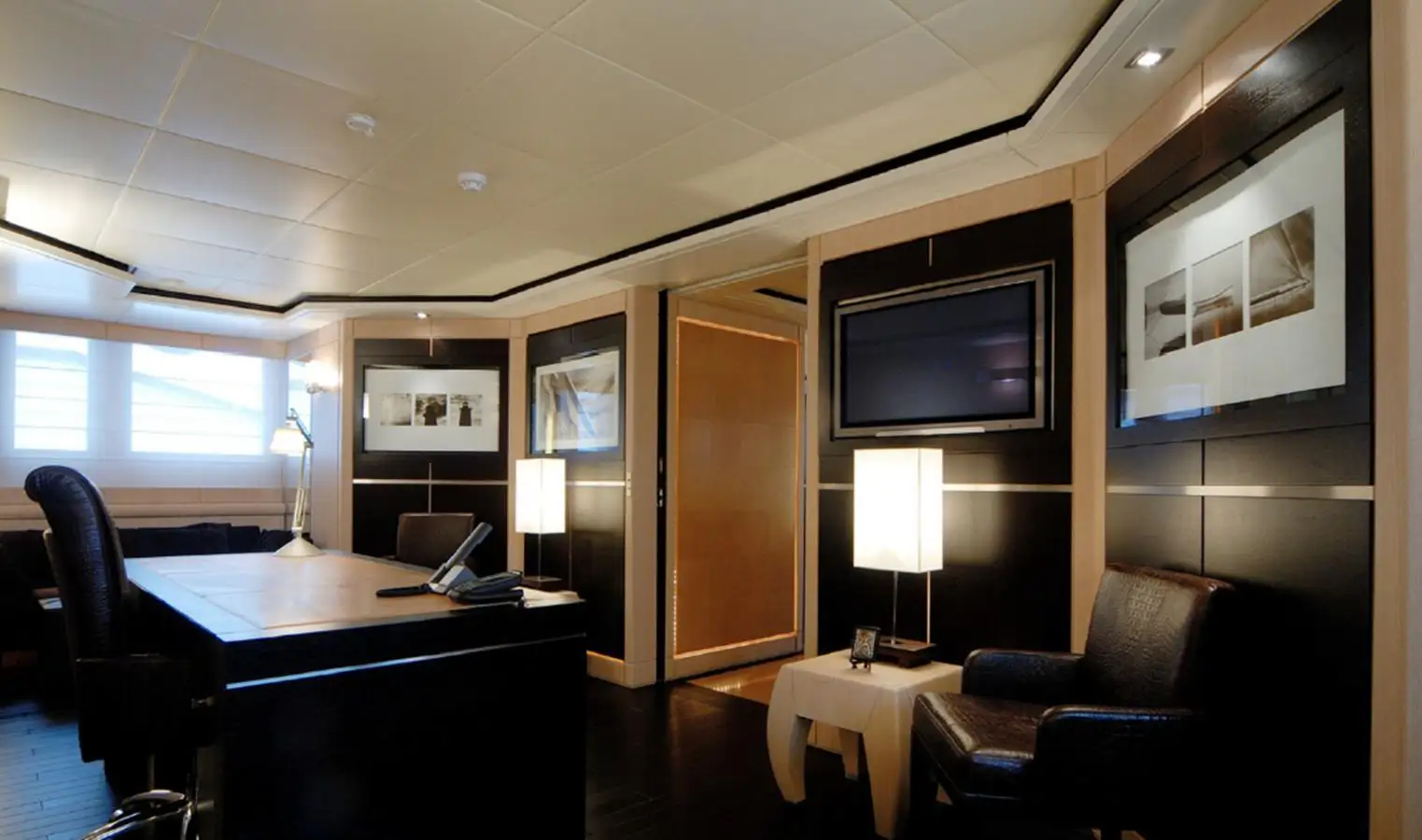 Penelope yacht for charter - master cabin office