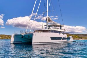 Fountaine Pajot Thira 80 for charter - at anchor