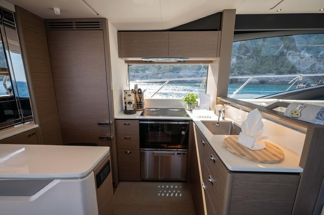 Princess S62 for charter - galley